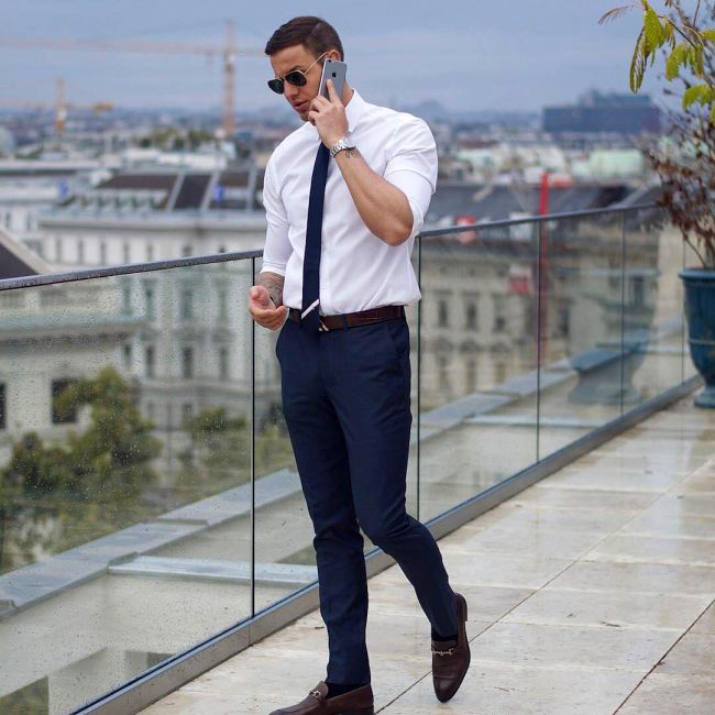 navy dress pants