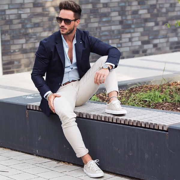 How to Wear Men's Formal Clothes With Sneakers | Suits and sneakers, Mens  fashion smart, Mens fashion