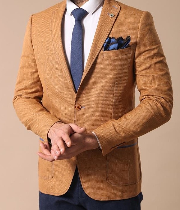 Tan Blazer With A White Shirt A Perfect Off Duty Wear
