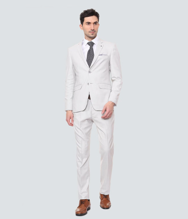 Young Man Wearing White Suit Stock Photo Image Of Modern, Cool: 35675868