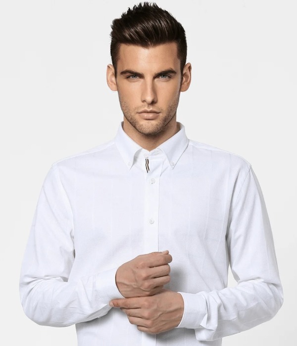 It's Wednesday Go For A White Dobby Shirt With A Formal Trousers