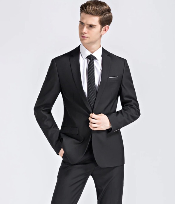 Hit Your First Day Of The Week With This Classic Black Suit