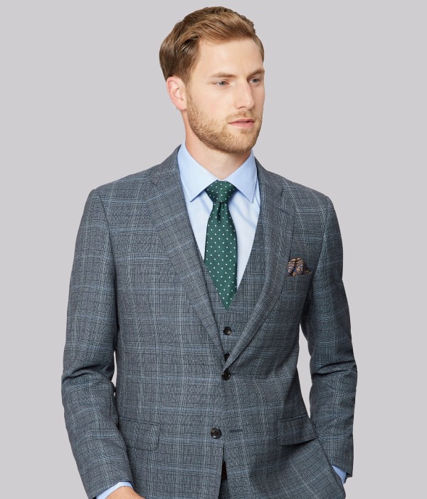 Stylish Gray Prince Of Wales Check Suit Influenced By The 1920s