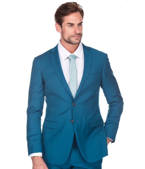 A Teal Blue Casual Attire On A Spring Friday!