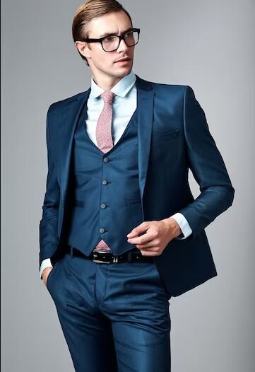 A perfect three-piece linen suit for wedding parties! 