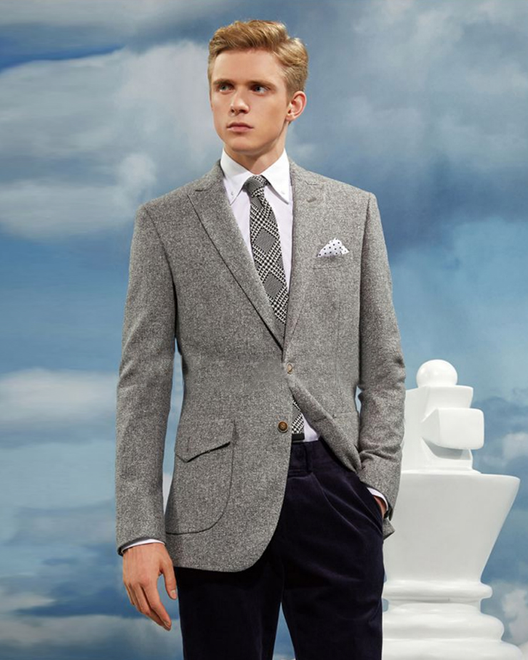 A typical professional gray two-piece suit for meetings - Bucco Couture ...