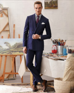An exemplary business suit in typical navy blue - Bucco Couture -Custom ...