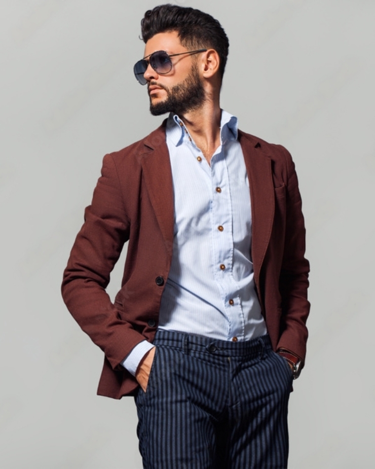 A sophisticated smart casual suit style