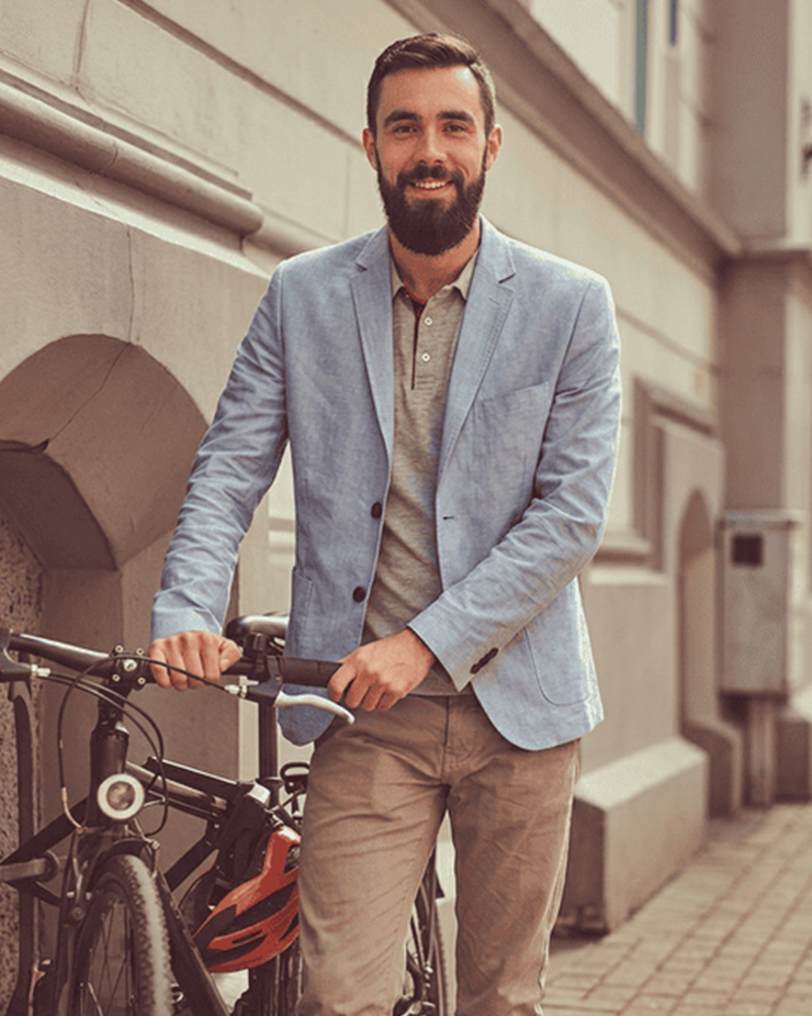 That unique combination for the casual suit style!