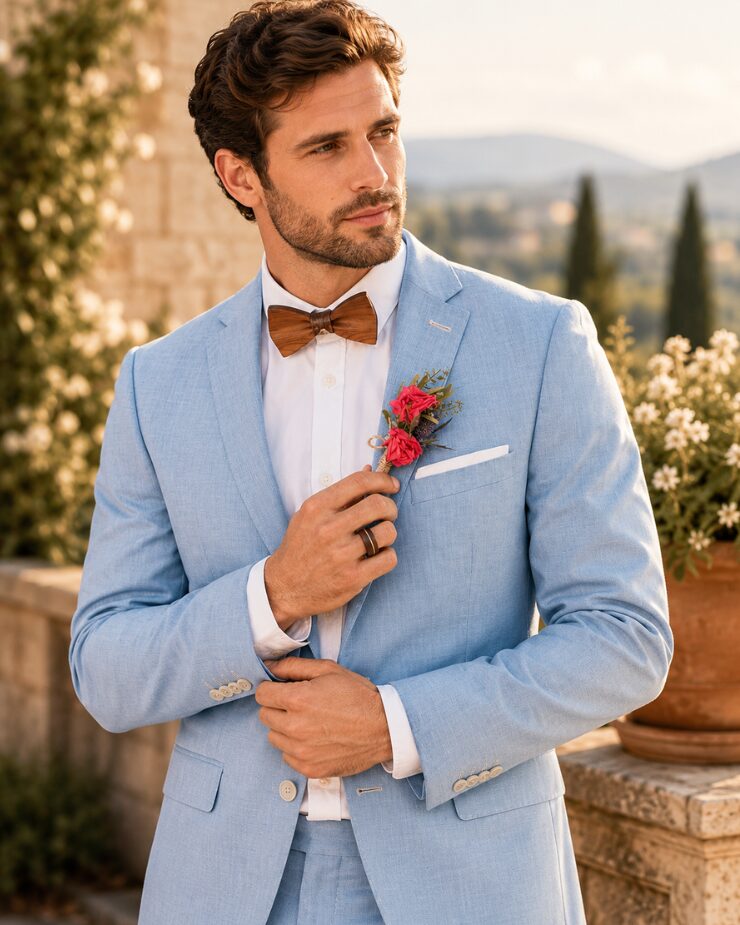 lite blue suit